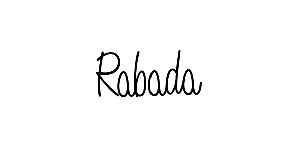 Make a beautiful signature design for name Rabada. With this signature (Angelique-Rose-font-FFP) style, you can create a handwritten signature for free. Rabada signature style 5 images and pictures png