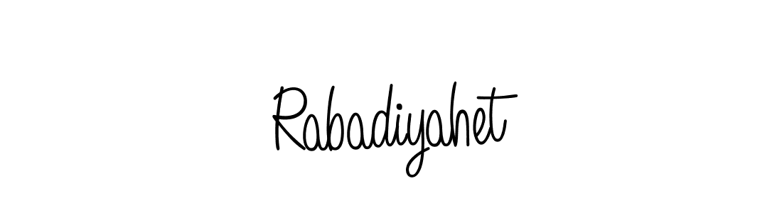 Create a beautiful signature design for name Rabadiyahet. With this signature (Angelique-Rose-font-FFP) fonts, you can make a handwritten signature for free. Rabadiyahet signature style 5 images and pictures png