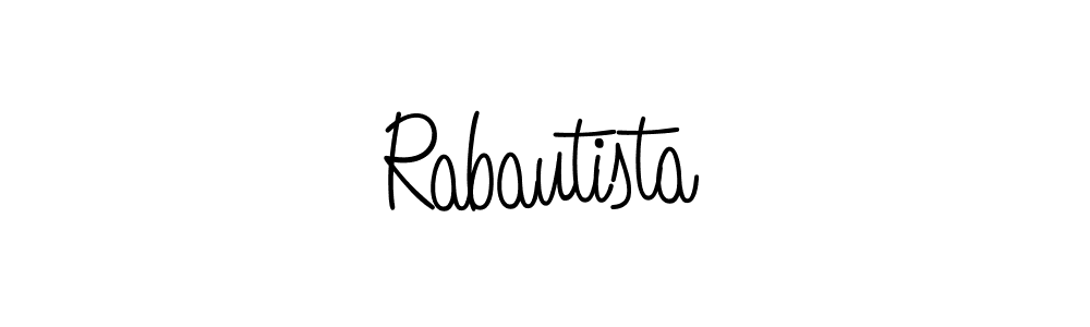 You should practise on your own different ways (Angelique-Rose-font-FFP) to write your name (Rabautista) in signature. don't let someone else do it for you. Rabautista signature style 5 images and pictures png