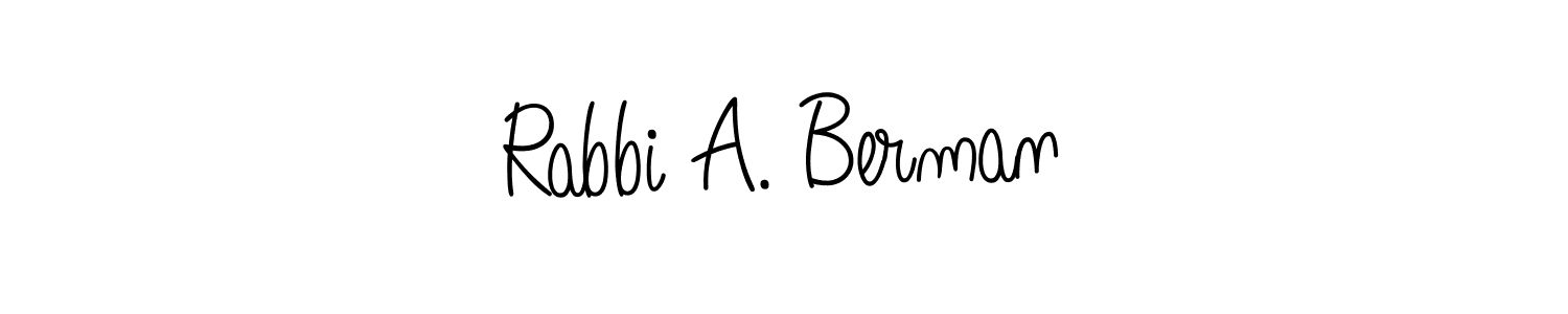 Make a beautiful signature design for name Rabbi A. Berman. With this signature (Angelique-Rose-font-FFP) style, you can create a handwritten signature for free. Rabbi A. Berman signature style 5 images and pictures png