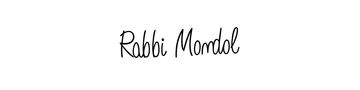 Design your own signature with our free online signature maker. With this signature software, you can create a handwritten (Angelique-Rose-font-FFP) signature for name Rabbi Mondol. Rabbi Mondol signature style 5 images and pictures png