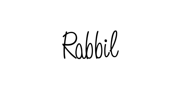 You should practise on your own different ways (Angelique-Rose-font-FFP) to write your name (Rabbil) in signature. don't let someone else do it for you. Rabbil signature style 5 images and pictures png