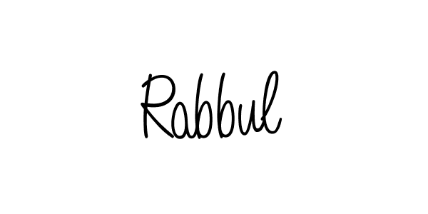 Create a beautiful signature design for name Rabbul. With this signature (Angelique-Rose-font-FFP) fonts, you can make a handwritten signature for free. Rabbul signature style 5 images and pictures png
