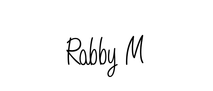 Make a short Rabby M signature style. Manage your documents anywhere anytime using Angelique-Rose-font-FFP. Create and add eSignatures, submit forms, share and send files easily. Rabby M signature style 5 images and pictures png