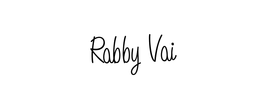 Rabby Vai stylish signature style. Best Handwritten Sign (Angelique-Rose-font-FFP) for my name. Handwritten Signature Collection Ideas for my name Rabby Vai. Rabby Vai signature style 5 images and pictures png