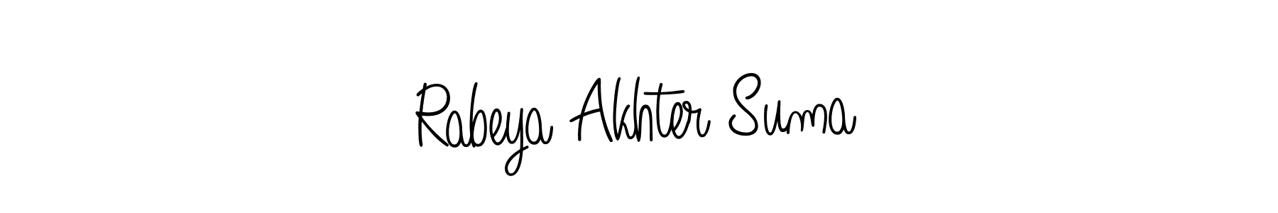 Make a beautiful signature design for name Rabeya Akhter Suma. With this signature (Angelique-Rose-font-FFP) style, you can create a handwritten signature for free. Rabeya Akhter Suma signature style 5 images and pictures png