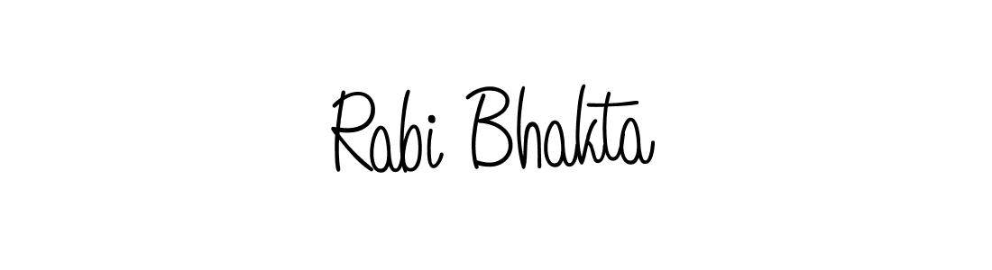 Design your own signature with our free online signature maker. With this signature software, you can create a handwritten (Angelique-Rose-font-FFP) signature for name Rabi Bhakta. Rabi Bhakta signature style 5 images and pictures png