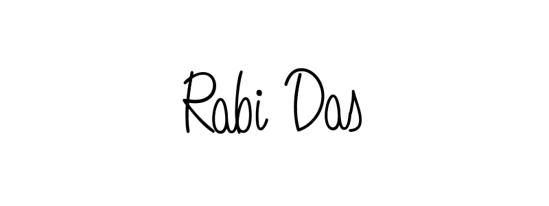 How to make Rabi Das name signature. Use Angelique-Rose-font-FFP style for creating short signs online. This is the latest handwritten sign. Rabi Das signature style 5 images and pictures png