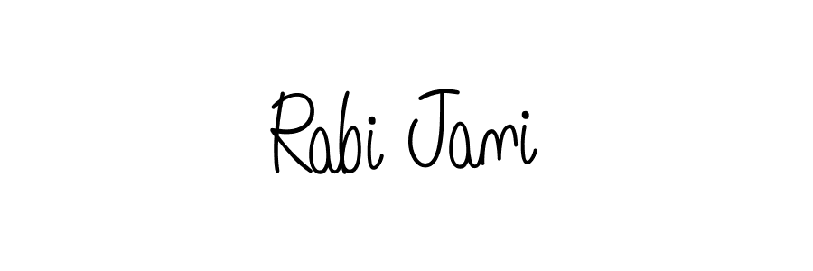 This is the best signature style for the Rabi Jani name. Also you like these signature font (Angelique-Rose-font-FFP). Mix name signature. Rabi Jani signature style 5 images and pictures png