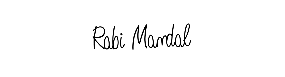 Make a beautiful signature design for name Rabi Mandal. With this signature (Angelique-Rose-font-FFP) style, you can create a handwritten signature for free. Rabi Mandal signature style 5 images and pictures png