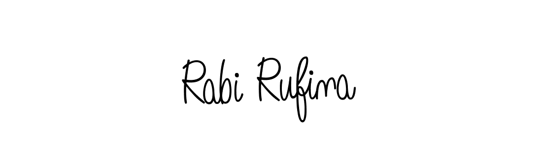 Create a beautiful signature design for name Rabi Rufina. With this signature (Angelique-Rose-font-FFP) fonts, you can make a handwritten signature for free. Rabi Rufina signature style 5 images and pictures png