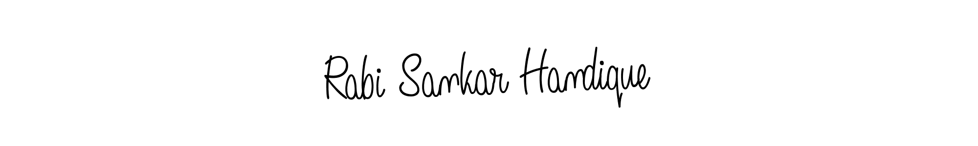 You should practise on your own different ways (Angelique-Rose-font-FFP) to write your name (Rabi Sankar Handique) in signature. don't let someone else do it for you. Rabi Sankar Handique signature style 5 images and pictures png