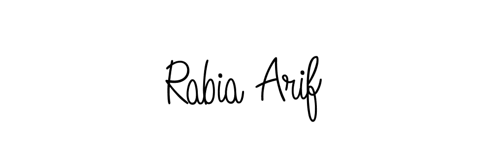 Design your own signature with our free online signature maker. With this signature software, you can create a handwritten (Angelique-Rose-font-FFP) signature for name Rabia Arif. Rabia Arif signature style 5 images and pictures png