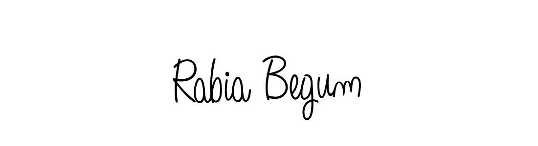 The best way (Angelique-Rose-font-FFP) to make a short signature is to pick only two or three words in your name. The name Rabia Begum include a total of six letters. For converting this name. Rabia Begum signature style 5 images and pictures png