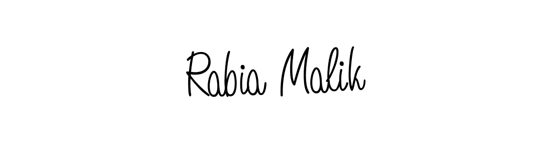 Use a signature maker to create a handwritten signature online. With this signature software, you can design (Angelique-Rose-font-FFP) your own signature for name Rabia Malik. Rabia Malik signature style 5 images and pictures png