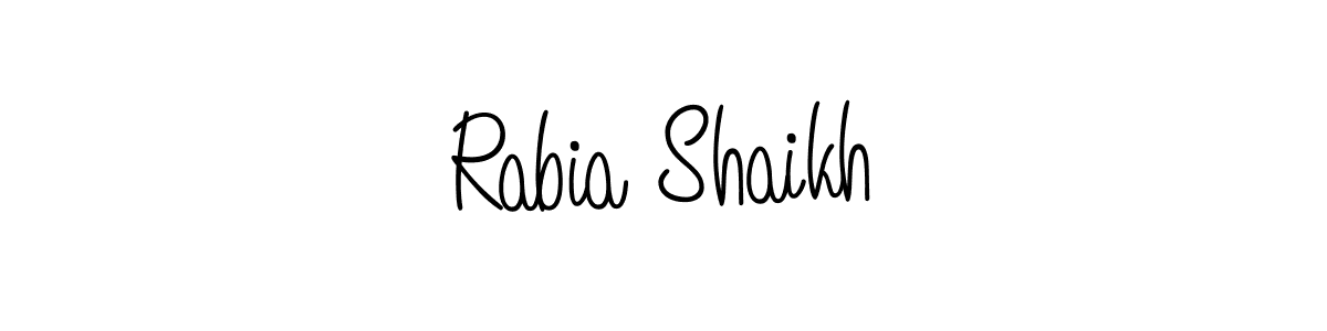 Also we have Rabia Shaikh name is the best signature style. Create professional handwritten signature collection using Angelique-Rose-font-FFP autograph style. Rabia Shaikh signature style 5 images and pictures png