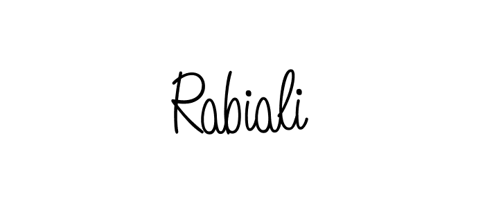 if you are searching for the best signature style for your name Rabiali. so please give up your signature search. here we have designed multiple signature styles  using Angelique-Rose-font-FFP. Rabiali signature style 5 images and pictures png