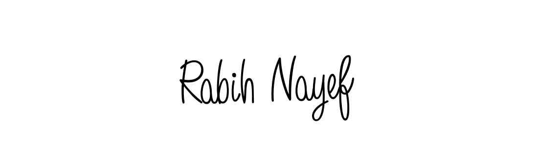 Create a beautiful signature design for name Rabih Nayef. With this signature (Angelique-Rose-font-FFP) fonts, you can make a handwritten signature for free. Rabih Nayef signature style 5 images and pictures png