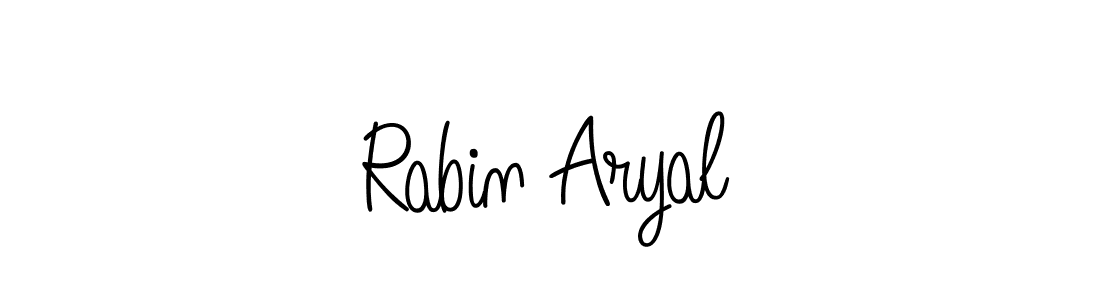 Create a beautiful signature design for name Rabin Aryal. With this signature (Angelique-Rose-font-FFP) fonts, you can make a handwritten signature for free. Rabin Aryal signature style 5 images and pictures png