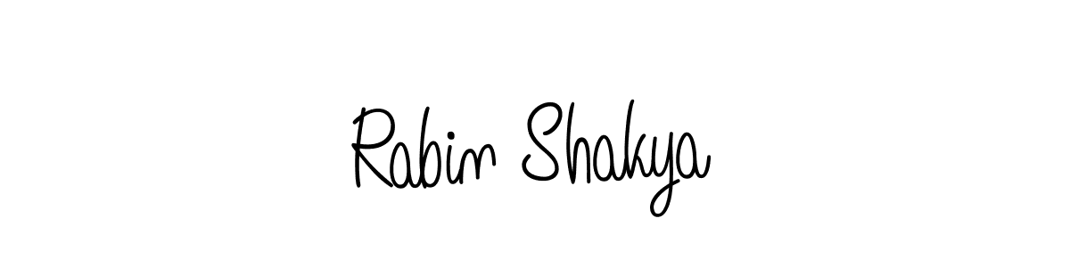 Design your own signature with our free online signature maker. With this signature software, you can create a handwritten (Angelique-Rose-font-FFP) signature for name Rabin Shakya. Rabin Shakya signature style 5 images and pictures png