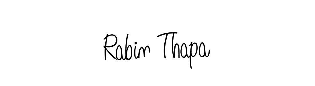 You should practise on your own different ways (Angelique-Rose-font-FFP) to write your name (Rabin Thapa) in signature. don't let someone else do it for you. Rabin Thapa signature style 5 images and pictures png