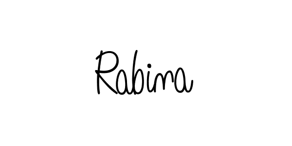 You should practise on your own different ways (Angelique-Rose-font-FFP) to write your name (Rabina) in signature. don't let someone else do it for you. Rabina signature style 5 images and pictures png