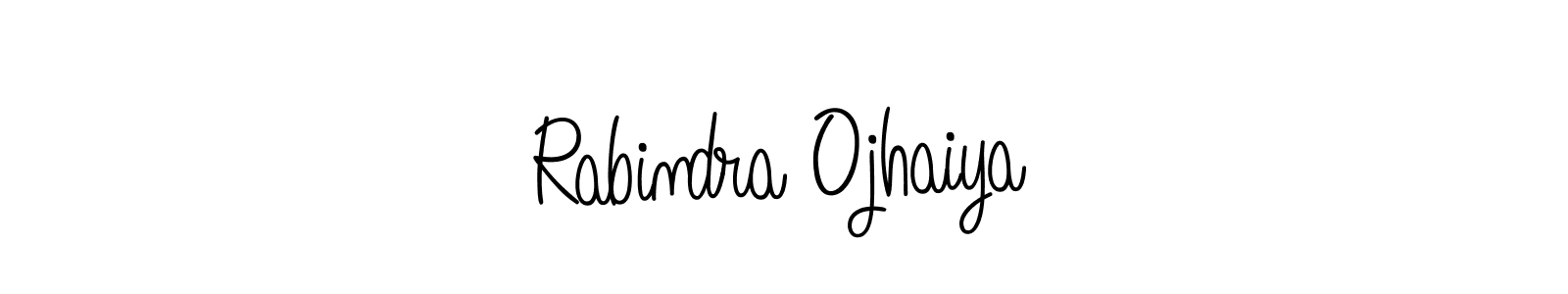 The best way (Angelique-Rose-font-FFP) to make a short signature is to pick only two or three words in your name. The name Rabindra Ojhaiya include a total of six letters. For converting this name. Rabindra Ojhaiya signature style 5 images and pictures png