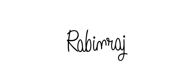 Use a signature maker to create a handwritten signature online. With this signature software, you can design (Angelique-Rose-font-FFP) your own signature for name Rabinraj. Rabinraj signature style 5 images and pictures png