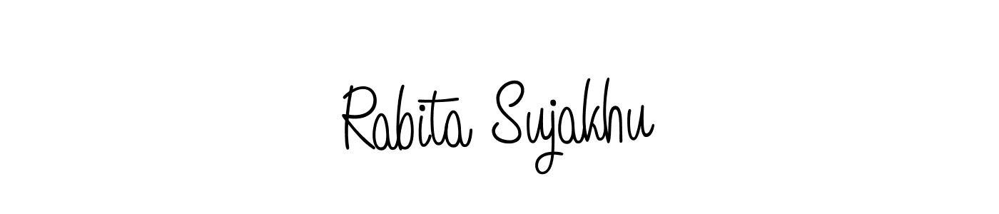 How to Draw Rabita Sujakhu signature style? Angelique-Rose-font-FFP is a latest design signature styles for name Rabita Sujakhu. Rabita Sujakhu signature style 5 images and pictures png