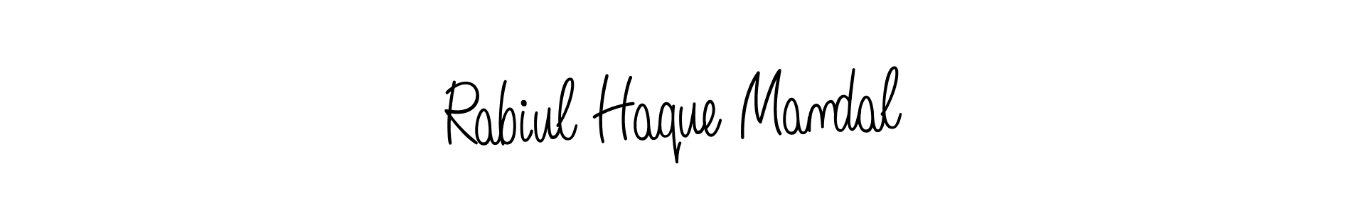 You should practise on your own different ways (Angelique-Rose-font-FFP) to write your name (Rabiul Haque Mandal) in signature. don't let someone else do it for you. Rabiul Haque Mandal signature style 5 images and pictures png