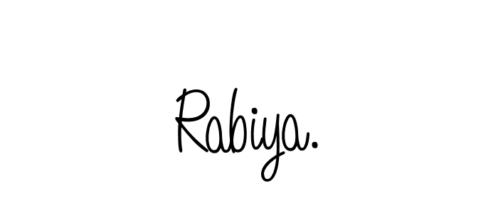 Also we have Rabiya. name is the best signature style. Create professional handwritten signature collection using Angelique-Rose-font-FFP autograph style. Rabiya. signature style 5 images and pictures png