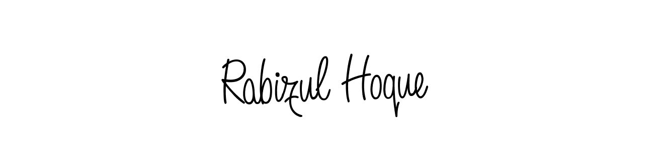 Make a beautiful signature design for name Rabizul Hoque. With this signature (Angelique-Rose-font-FFP) style, you can create a handwritten signature for free. Rabizul Hoque signature style 5 images and pictures png