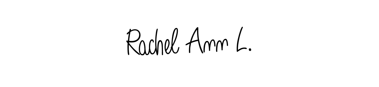 Make a beautiful signature design for name Rachel Ann L.. With this signature (Angelique-Rose-font-FFP) style, you can create a handwritten signature for free. Rachel Ann L. signature style 5 images and pictures png