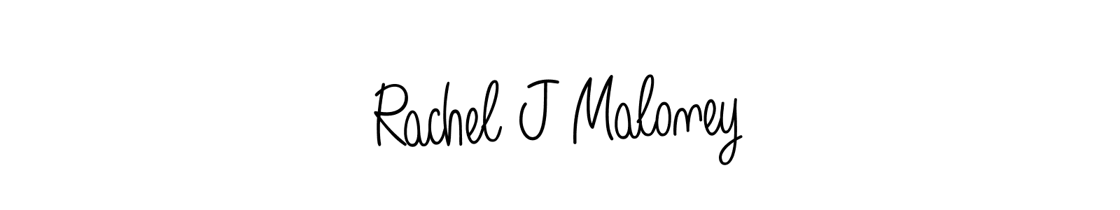 Rachel J Maloney stylish signature style. Best Handwritten Sign (Angelique-Rose-font-FFP) for my name. Handwritten Signature Collection Ideas for my name Rachel J Maloney. Rachel J Maloney signature style 5 images and pictures png