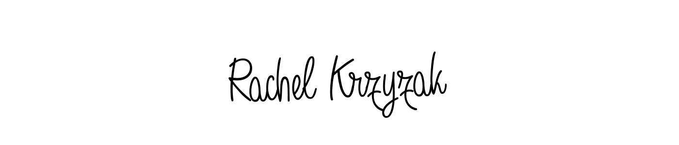 Use a signature maker to create a handwritten signature online. With this signature software, you can design (Angelique-Rose-font-FFP) your own signature for name Rachel Krzyzak. Rachel Krzyzak signature style 5 images and pictures png