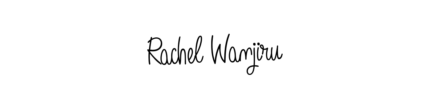 Design your own signature with our free online signature maker. With this signature software, you can create a handwritten (Angelique-Rose-font-FFP) signature for name Rachel Wanjiru. Rachel Wanjiru signature style 5 images and pictures png