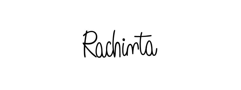 How to make Rachinta name signature. Use Angelique-Rose-font-FFP style for creating short signs online. This is the latest handwritten sign. Rachinta signature style 5 images and pictures png