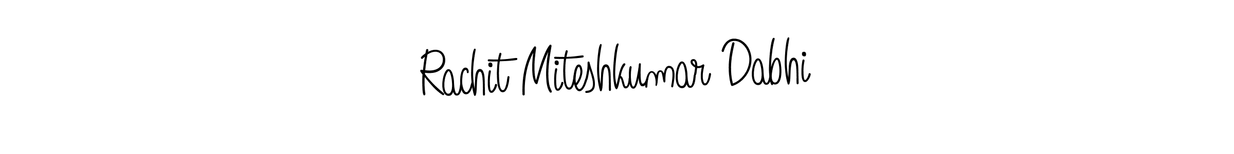 How to make Rachit Miteshkumar Dabhi name signature. Use Angelique-Rose-font-FFP style for creating short signs online. This is the latest handwritten sign. Rachit Miteshkumar Dabhi signature style 5 images and pictures png