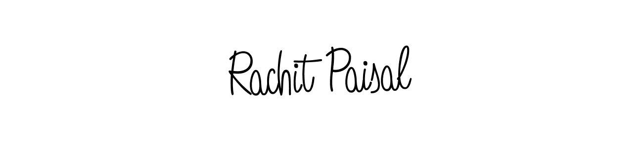 Make a beautiful signature design for name Rachit Paisal. With this signature (Angelique-Rose-font-FFP) style, you can create a handwritten signature for free. Rachit Paisal signature style 5 images and pictures png