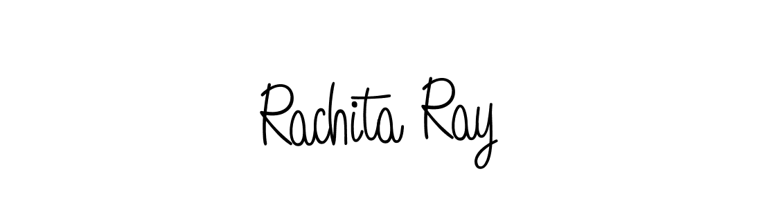 Make a beautiful signature design for name Rachita Ray. With this signature (Angelique-Rose-font-FFP) style, you can create a handwritten signature for free. Rachita Ray signature style 5 images and pictures png