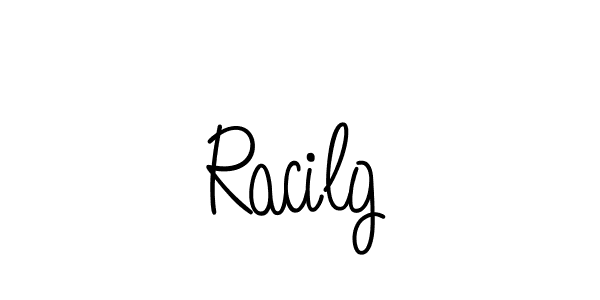 Make a beautiful signature design for name Racilg. With this signature (Angelique-Rose-font-FFP) style, you can create a handwritten signature for free. Racilg signature style 5 images and pictures png