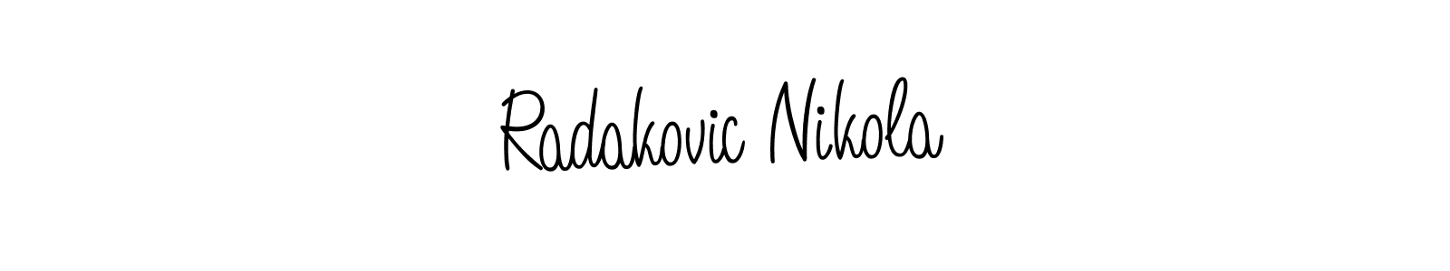 if you are searching for the best signature style for your name Radakovic Nikola. so please give up your signature search. here we have designed multiple signature styles  using Angelique-Rose-font-FFP. Radakovic Nikola signature style 5 images and pictures png