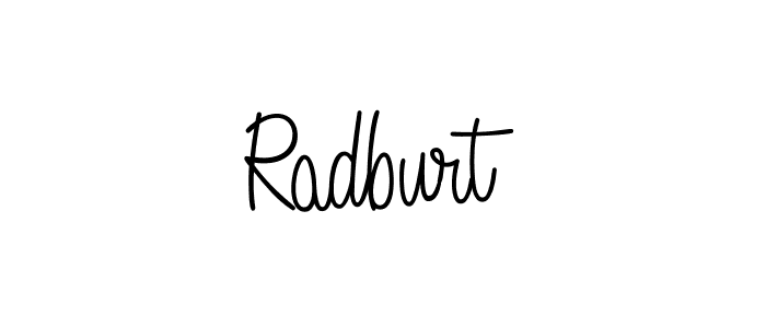 Use a signature maker to create a handwritten signature online. With this signature software, you can design (Angelique-Rose-font-FFP) your own signature for name Radburt. Radburt signature style 5 images and pictures png