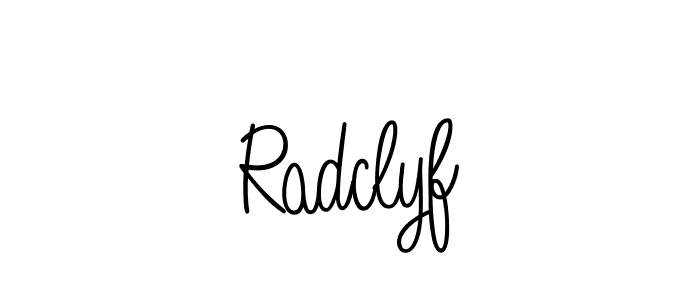 Use a signature maker to create a handwritten signature online. With this signature software, you can design (Angelique-Rose-font-FFP) your own signature for name Radclyf. Radclyf signature style 5 images and pictures png