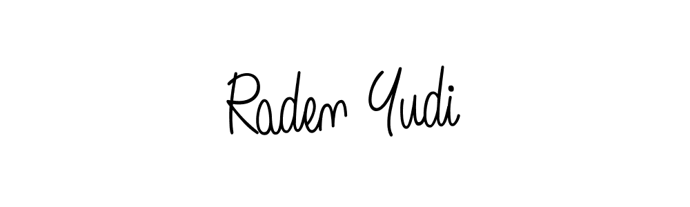Use a signature maker to create a handwritten signature online. With this signature software, you can design (Angelique-Rose-font-FFP) your own signature for name Raden Yudi. Raden Yudi signature style 5 images and pictures png