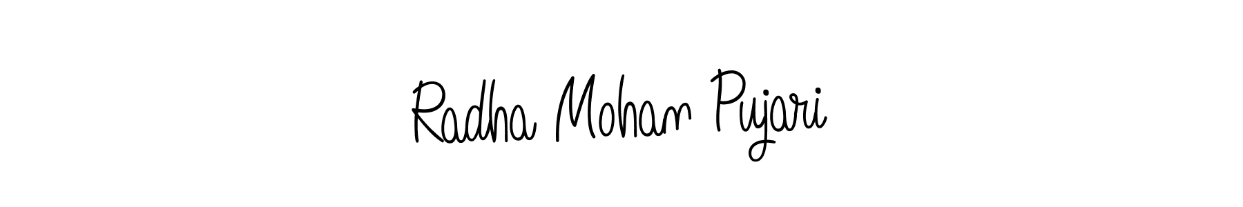 Radha Mohan Pujari stylish signature style. Best Handwritten Sign (Angelique-Rose-font-FFP) for my name. Handwritten Signature Collection Ideas for my name Radha Mohan Pujari. Radha Mohan Pujari signature style 5 images and pictures png