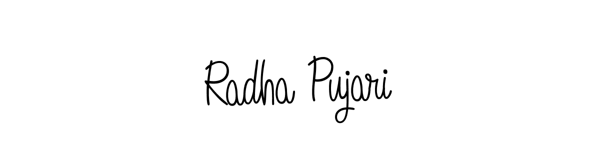 This is the best signature style for the Radha Pujari name. Also you like these signature font (Angelique-Rose-font-FFP). Mix name signature. Radha Pujari signature style 5 images and pictures png