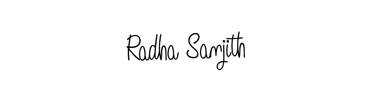 if you are searching for the best signature style for your name Radha Sanjith. so please give up your signature search. here we have designed multiple signature styles  using Angelique-Rose-font-FFP. Radha Sanjith signature style 5 images and pictures png