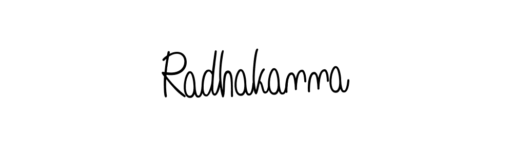 Make a beautiful signature design for name Radhakanna. With this signature (Angelique-Rose-font-FFP) style, you can create a handwritten signature for free. Radhakanna signature style 5 images and pictures png