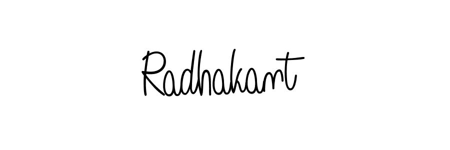 Design your own signature with our free online signature maker. With this signature software, you can create a handwritten (Angelique-Rose-font-FFP) signature for name Radhakant. Radhakant signature style 5 images and pictures png